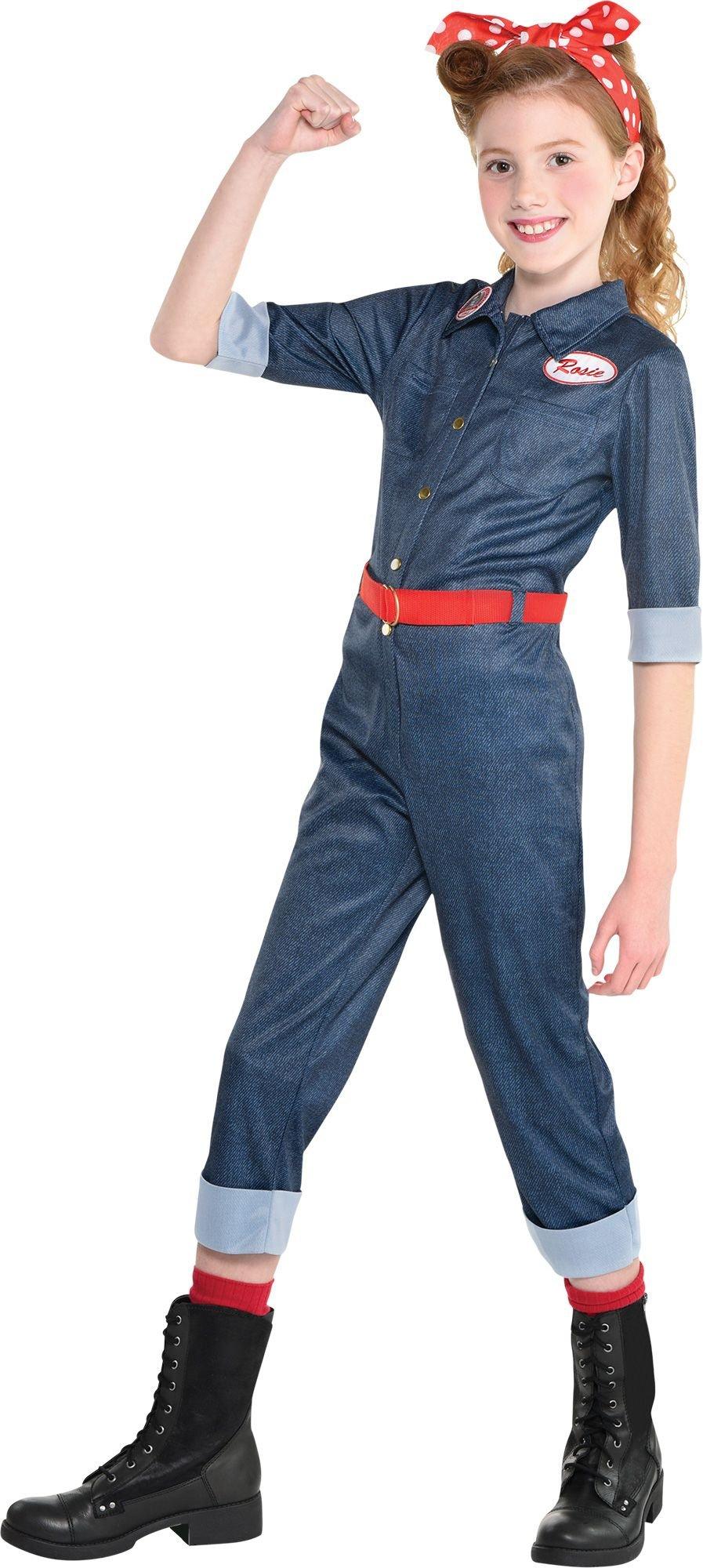 Rosie Riveter Denim Jumpsuit Dance Costume