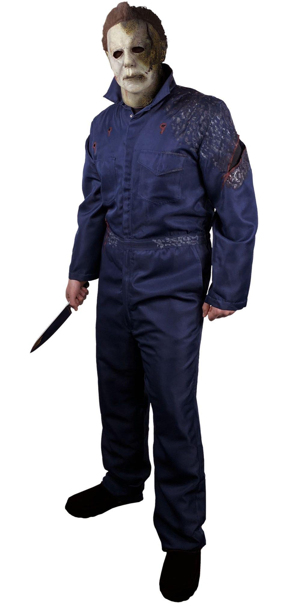 Adult Blue Burned Michael Myers Coveralls Costume Halloween Kills