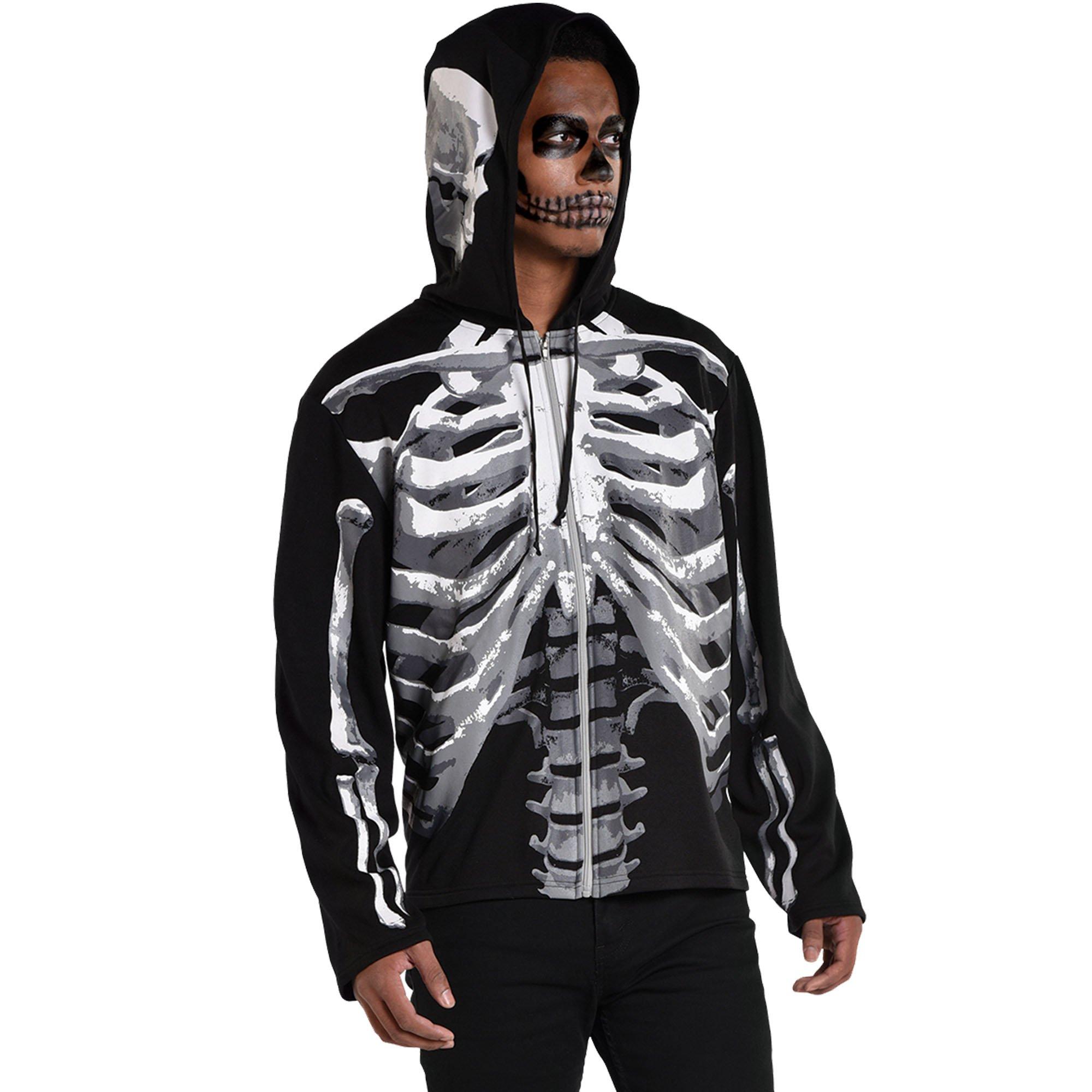 Zip up skeleton clearance hoodie