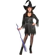Black Tattered Witch Dress for Adults