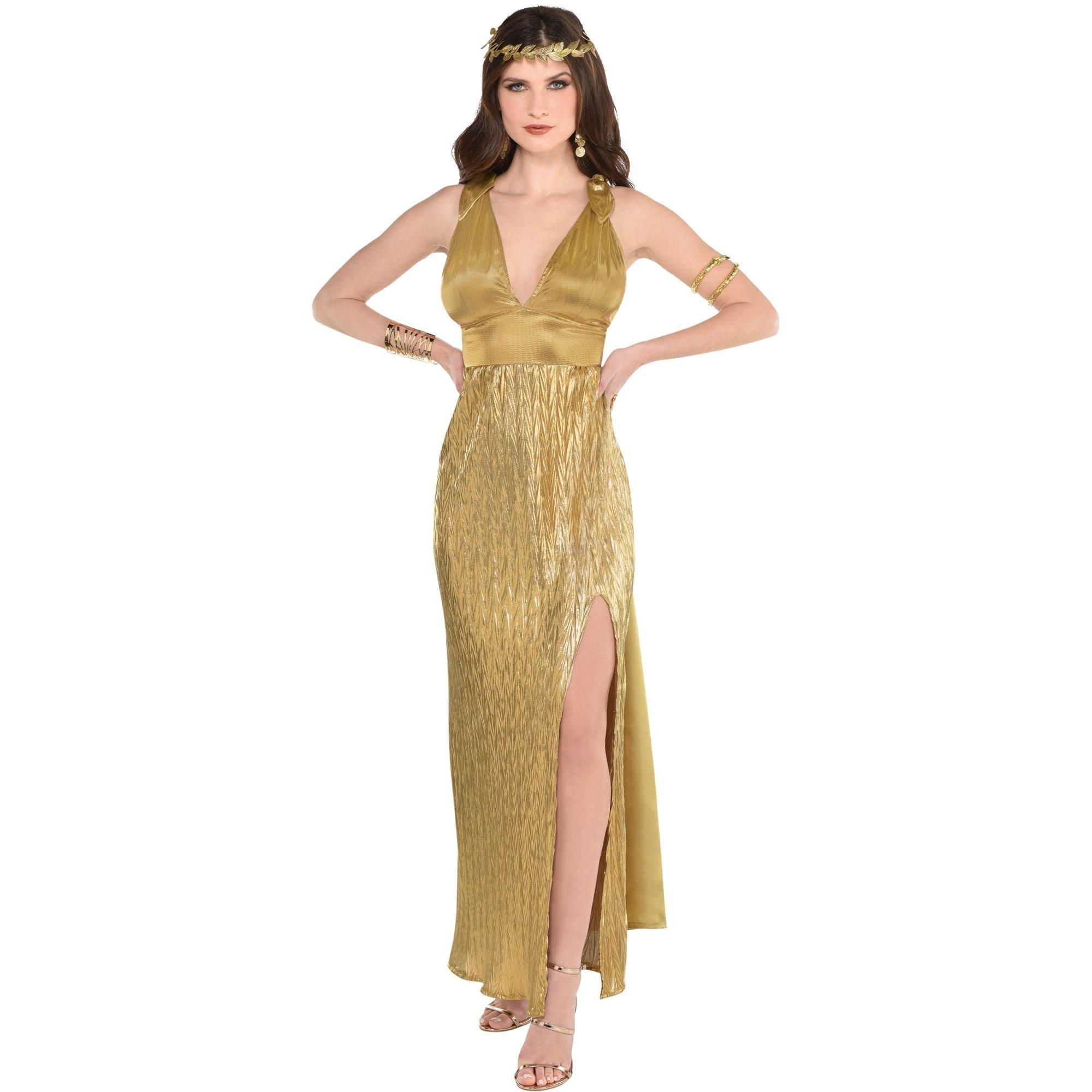Gold Roman Goddess Dress for Adults | Party City