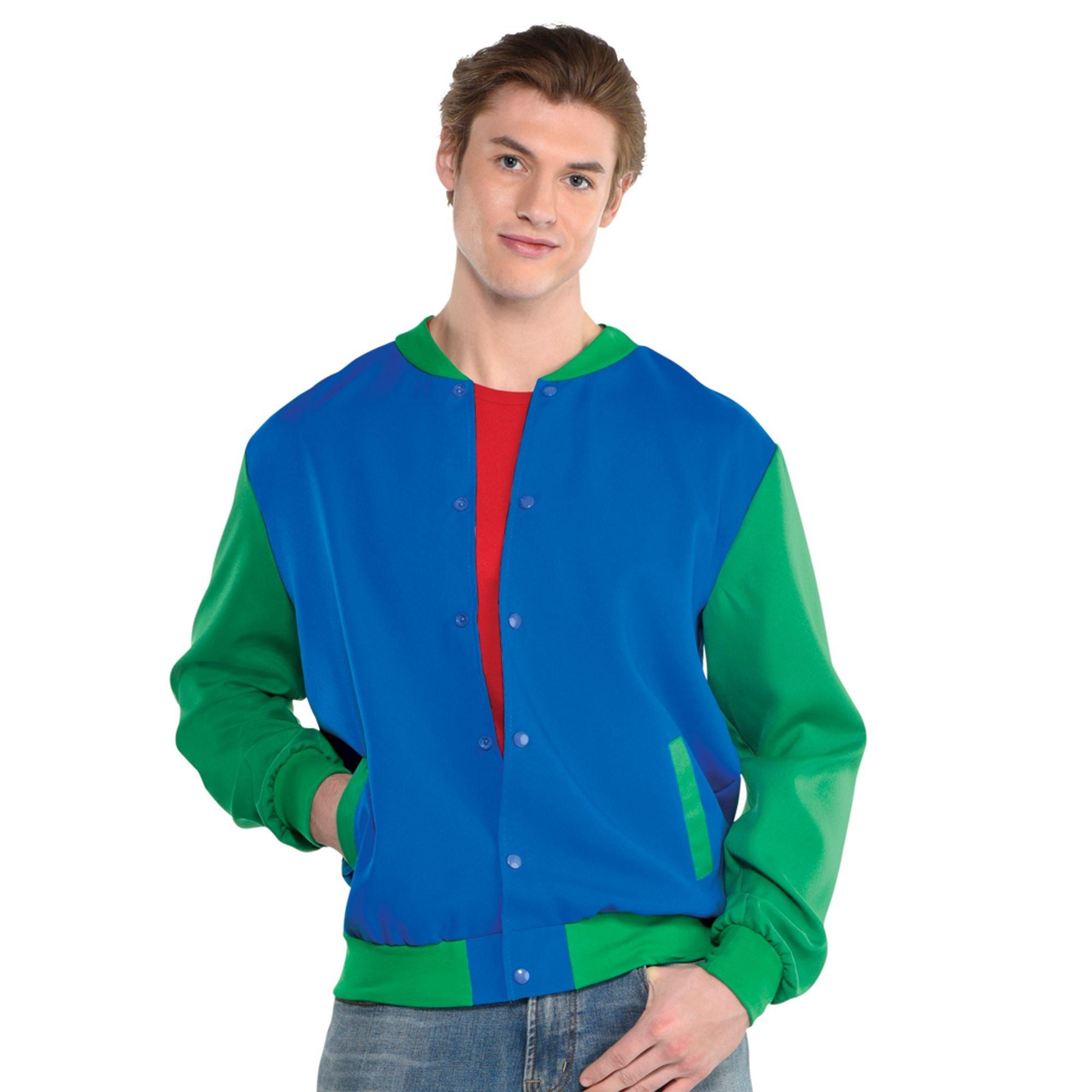 Members Only NY Blue, Green & Red Letterman Jacket