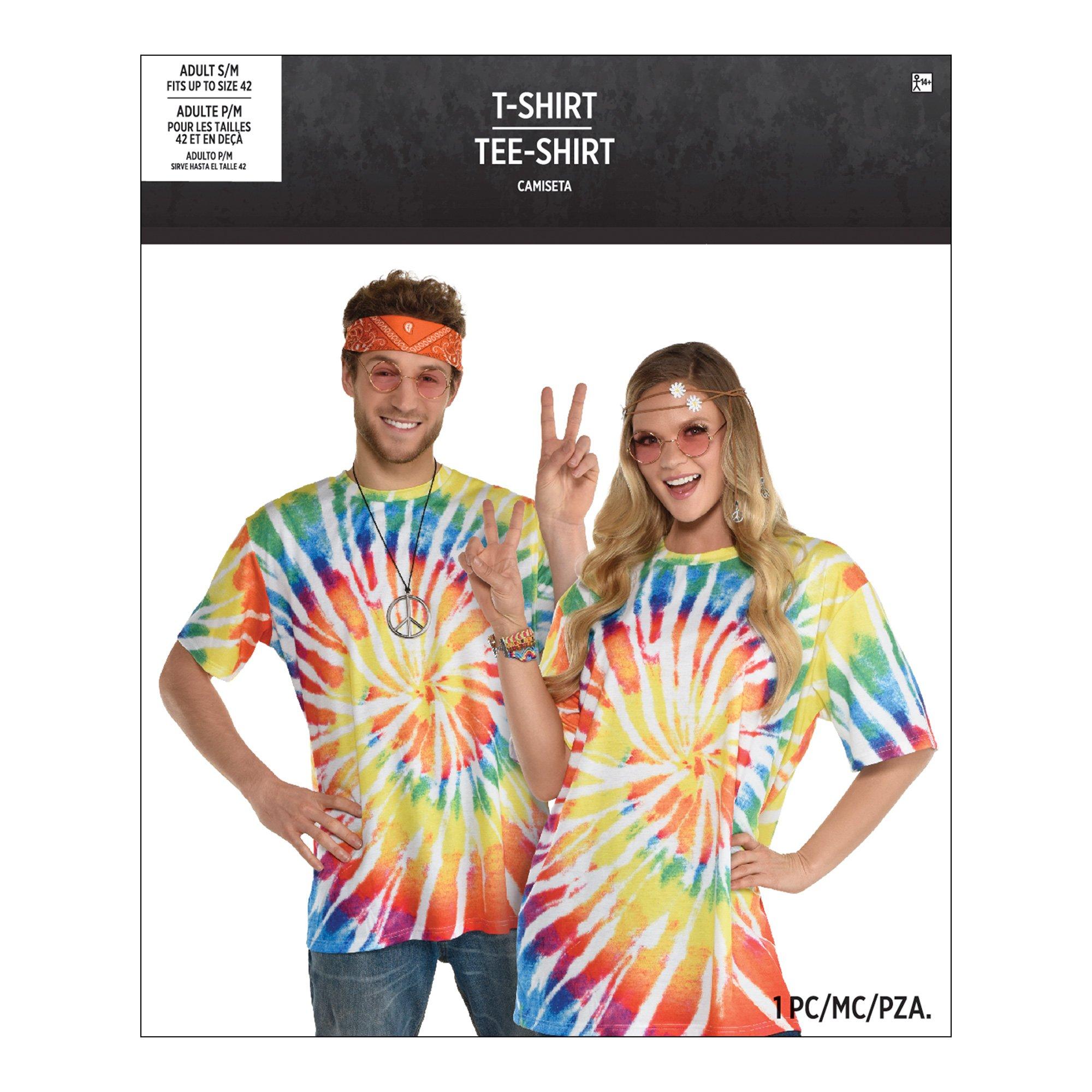 60s Hippy Tie-Dye T-Shirt for Adults