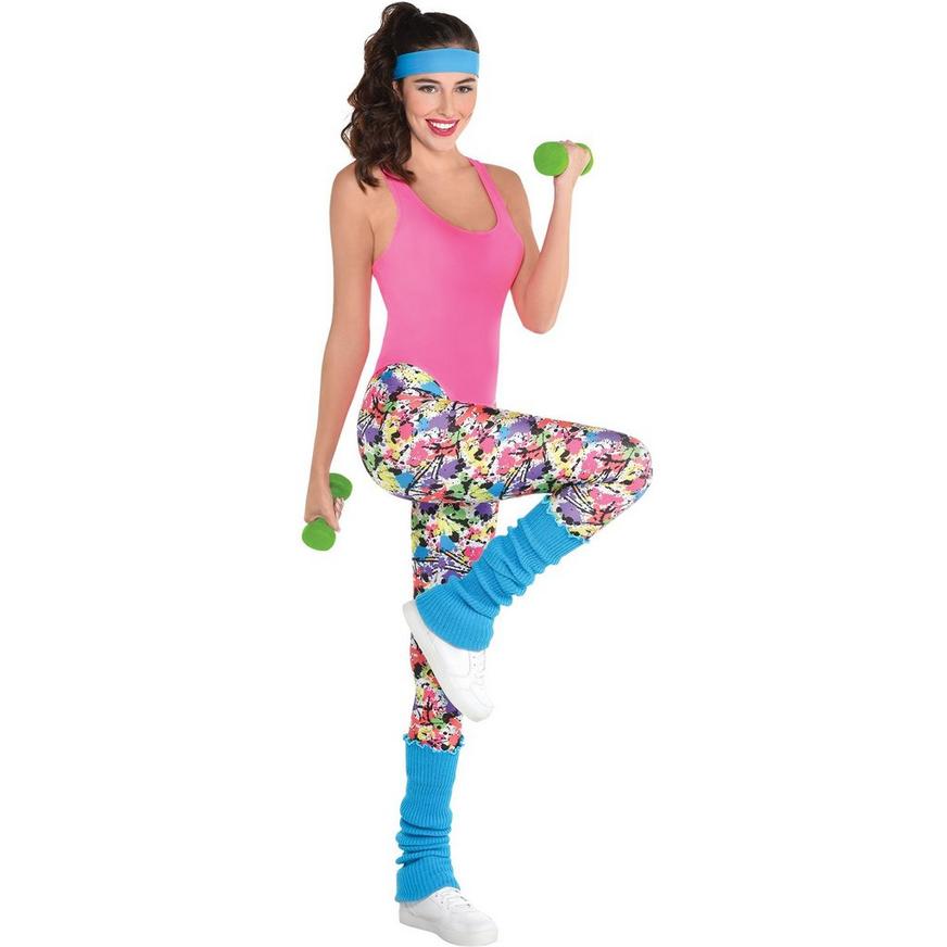 Adult 80s Exercise Costume Accessory Kit