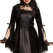 Adult Black Renaissance Witch Dress