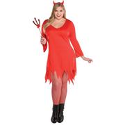 Adult Burnin' Up Devil Costume Plus Size