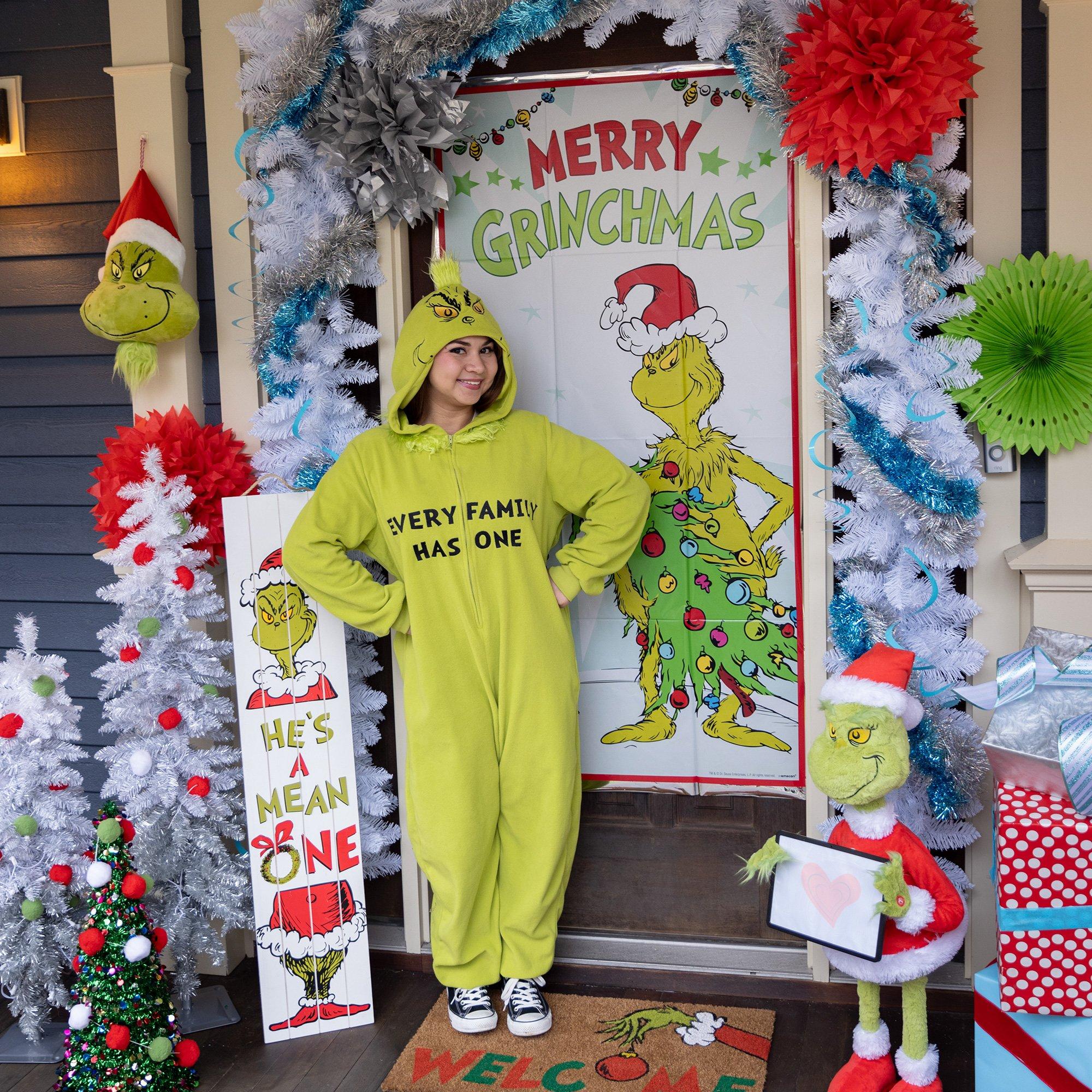 Dr. Seuss Women's The Grinch Christmas Matching Family Pajamas Set,  2-Piece, Sizes S-3XL