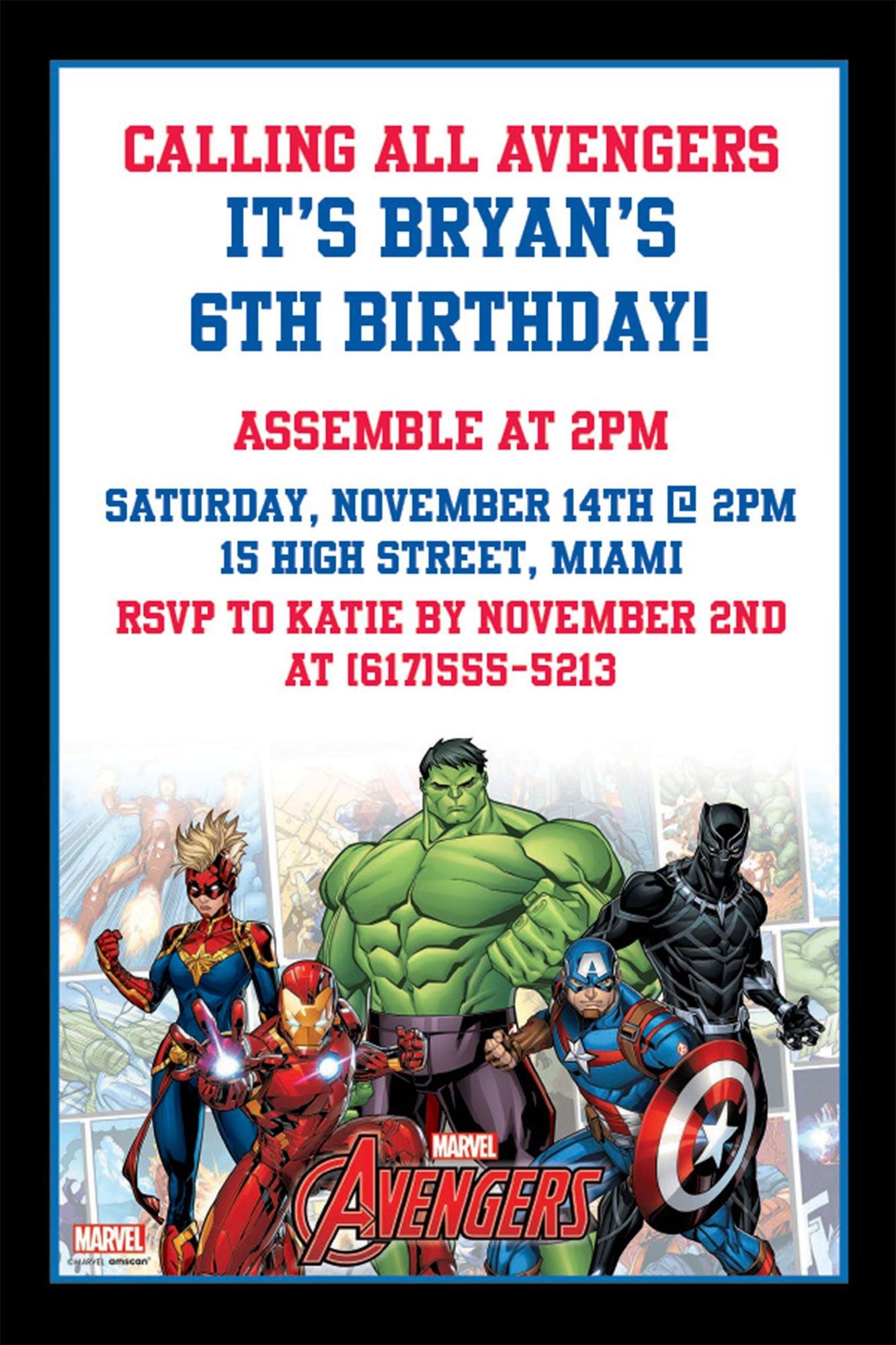 Custom Marvel Powers Unite Invitations | Party City