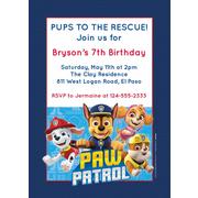 Custom PAW Patrol Adventures Invitations