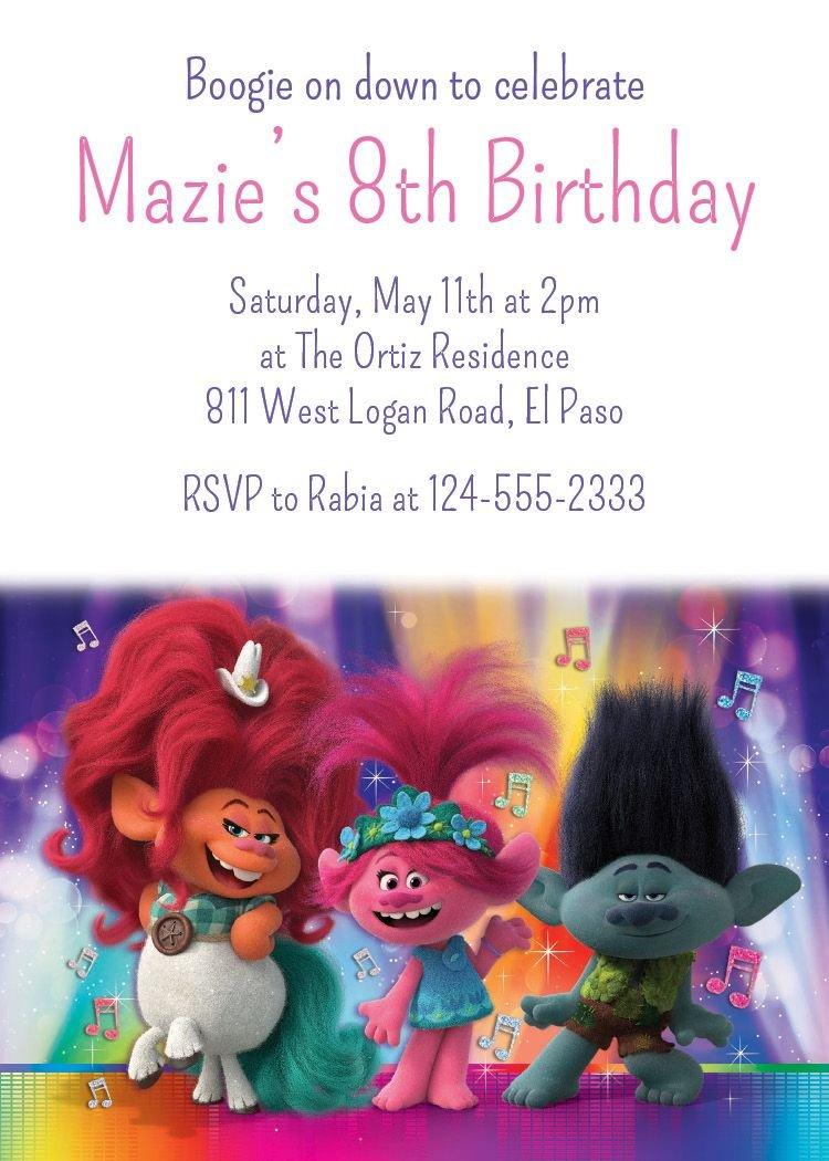 Trolls invitations store