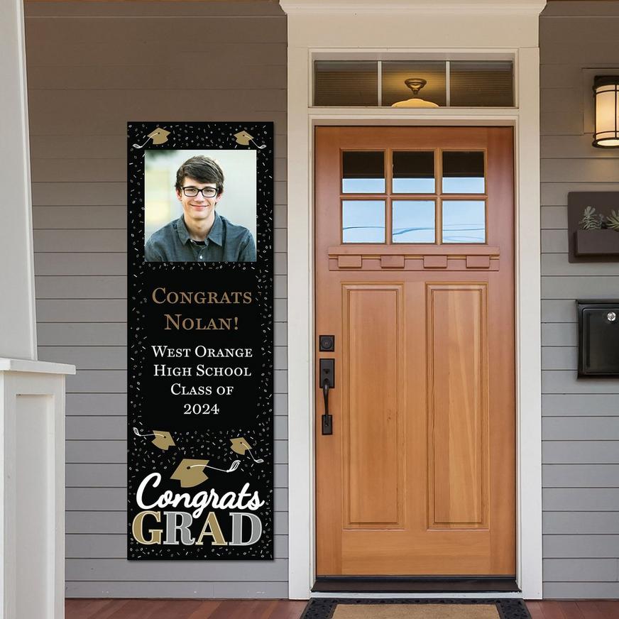 Custom Well Done Graduation Photo Vertical Banner