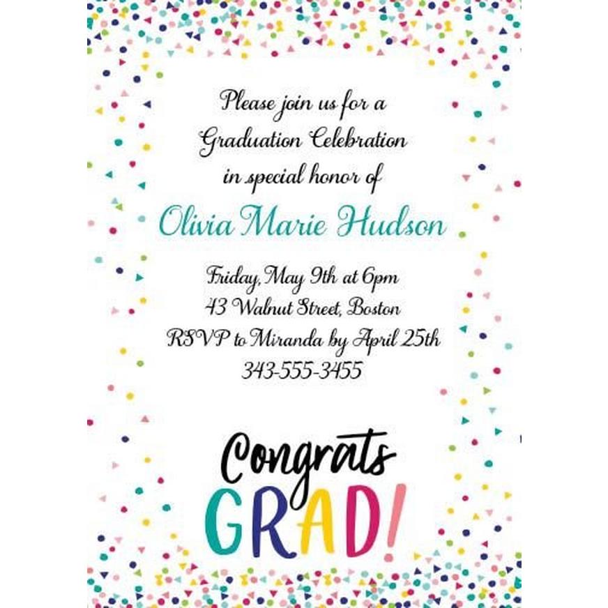 Custom Yay Grad Invitations