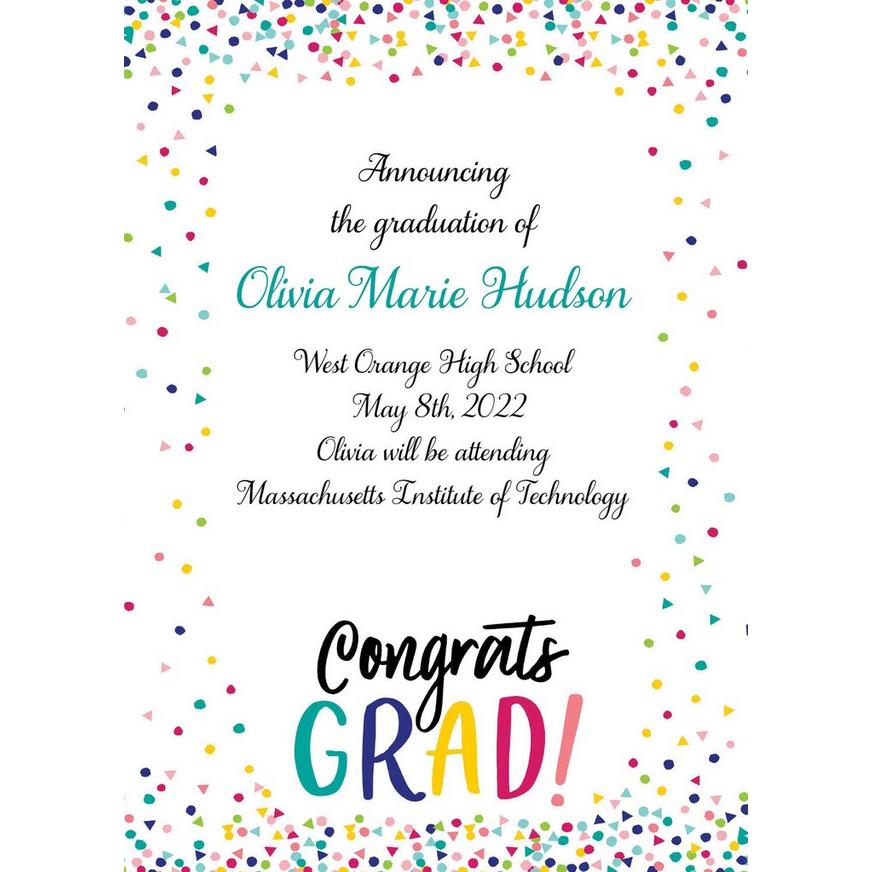 Custom Yay Grad College Grad Announcements