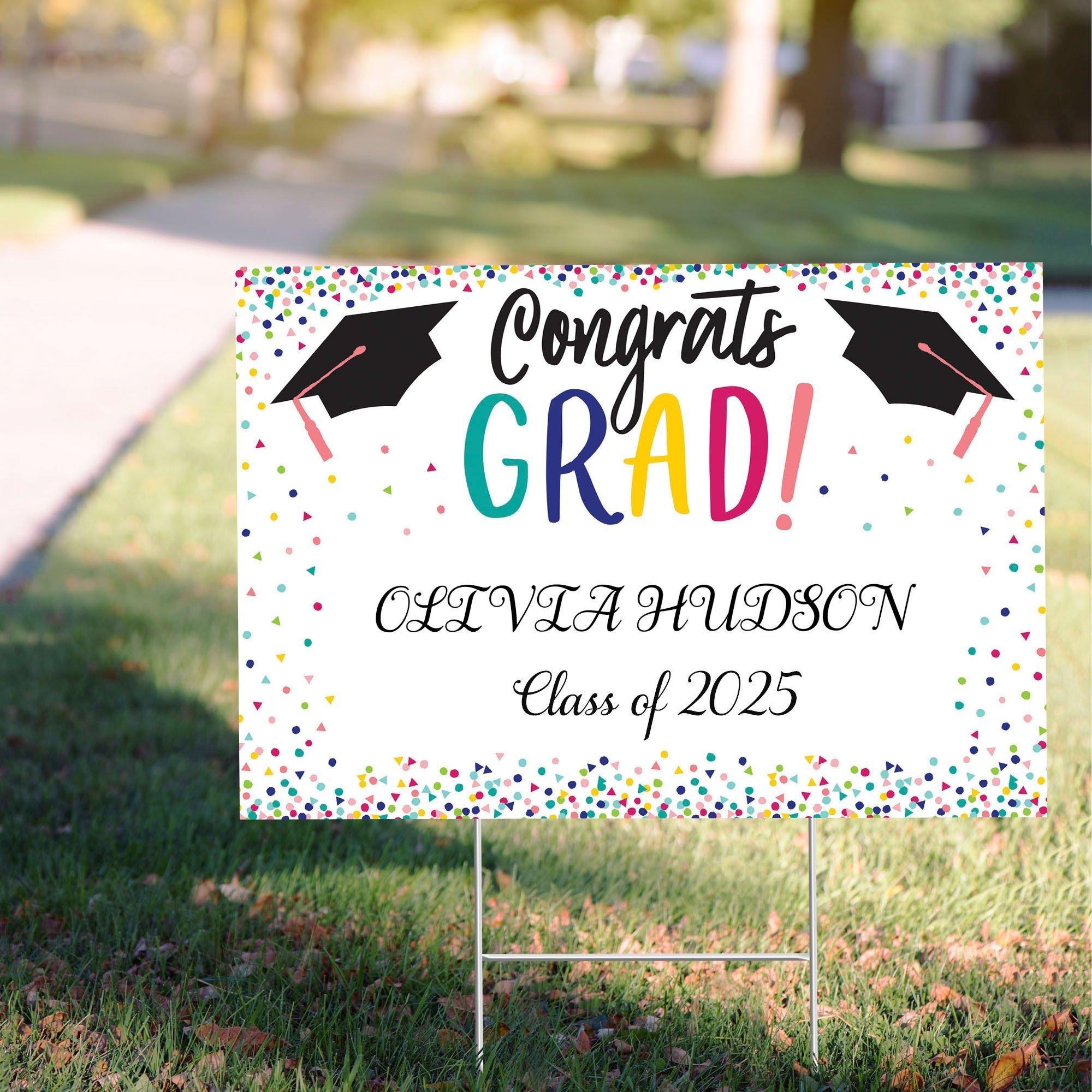 Custom Yay Grad Yard Sign Party City