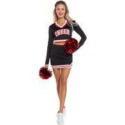 Adult Black & Red Cheerleader Costume