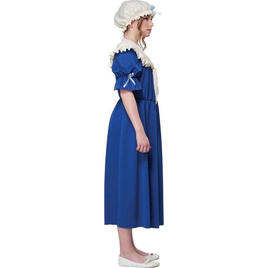 Kids' Blue & White Colonial Village Girl Costume Accessory Kit