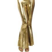 Metallic Gold 70s Bell Bottom Pants for Adults