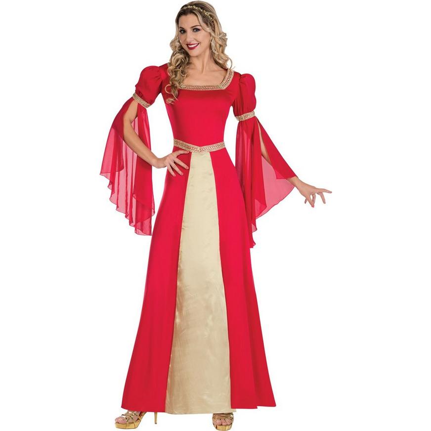 Adult Red & Gold Renaissance Gown Costume