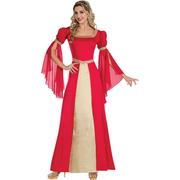 Adult Red & Gold Renaissance Gown Costume