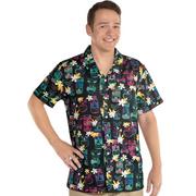 Multicolor Tiki Button Up Shirt for Adults