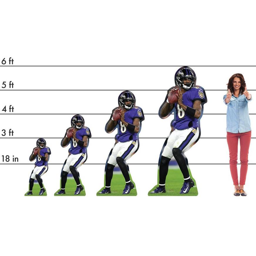 NFL Baltimore Ravens Lamar Jackson Cardboard Cutout, 3ft