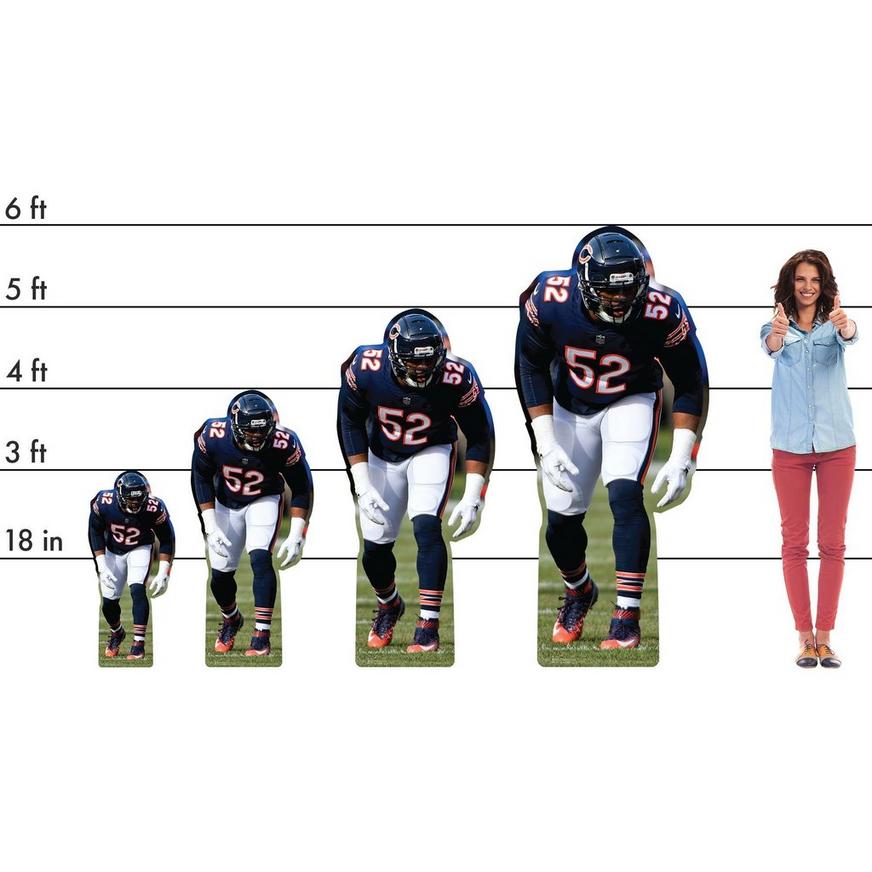 NFL Chicago Bears Khalil Mack Cardboard Cutout, 3ft
