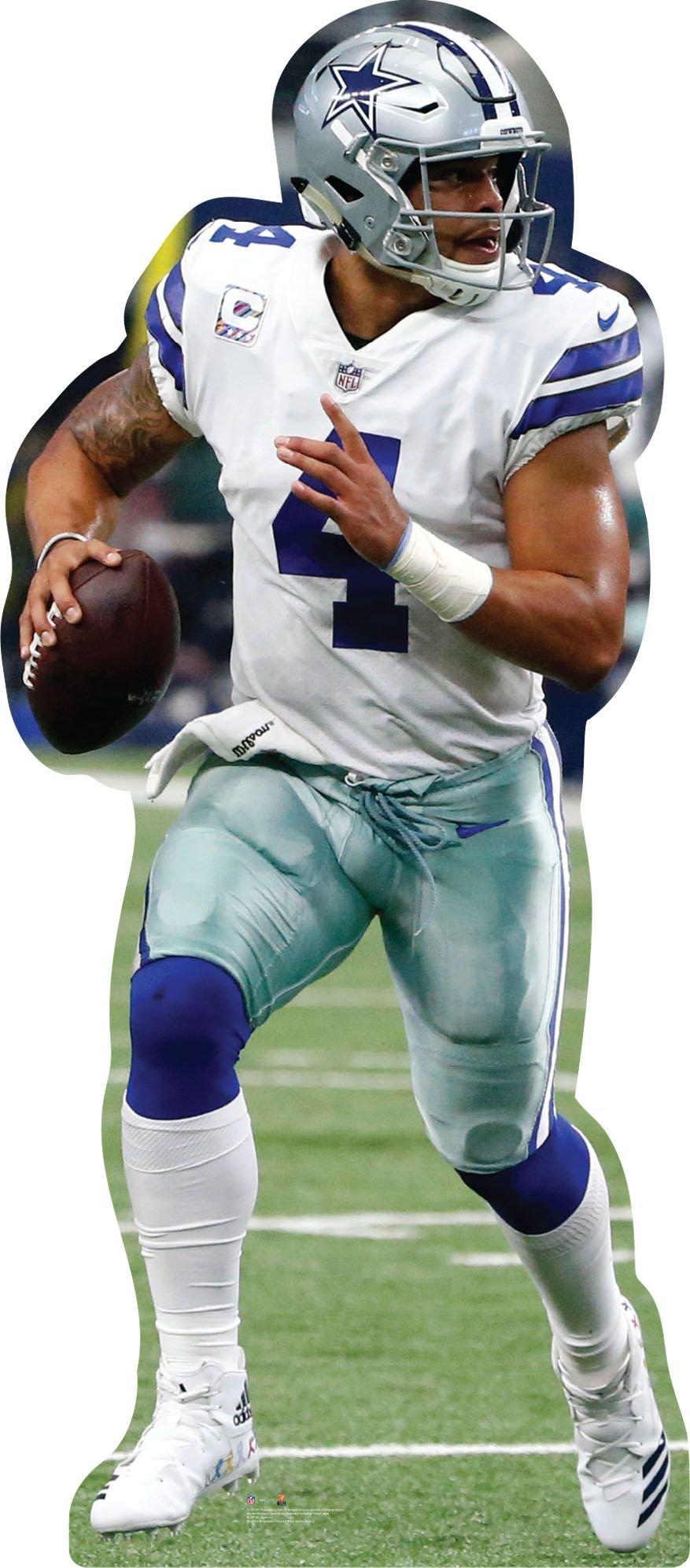 Party City NFL Dallas Cowboys Dak Prescott Life-Size Cardboard Cutout Size 6ft