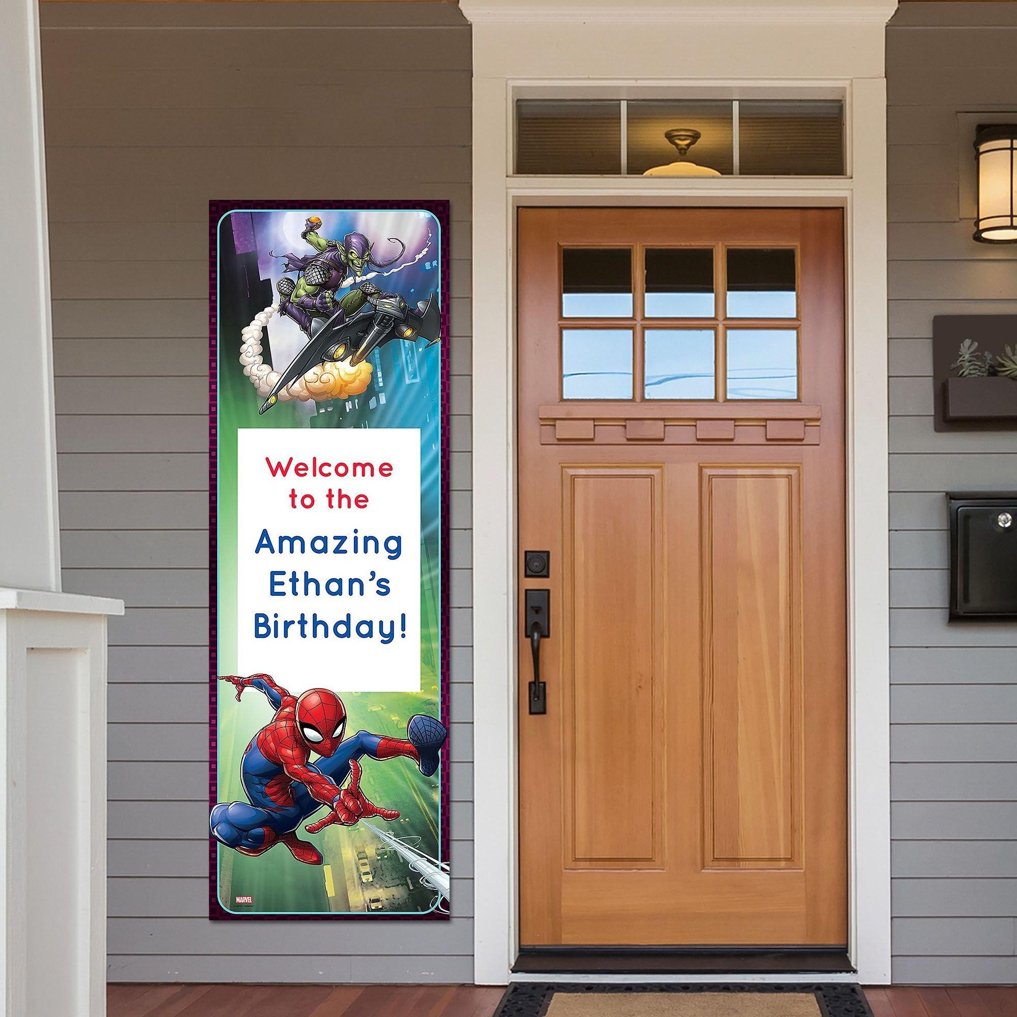 PartyCity Custom Spider-Man Webbed Wonder Vertical Banner at Hamilton ...
