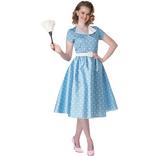 Blue & White 50s Happy Homemaker Costume Accessory Kit for Adults