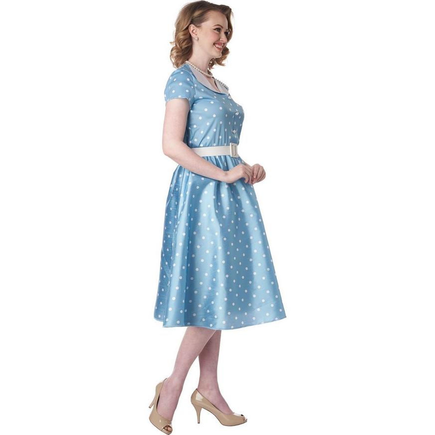 Blue & White 50s Happy Homemaker Costume Accessory Kit for Adults