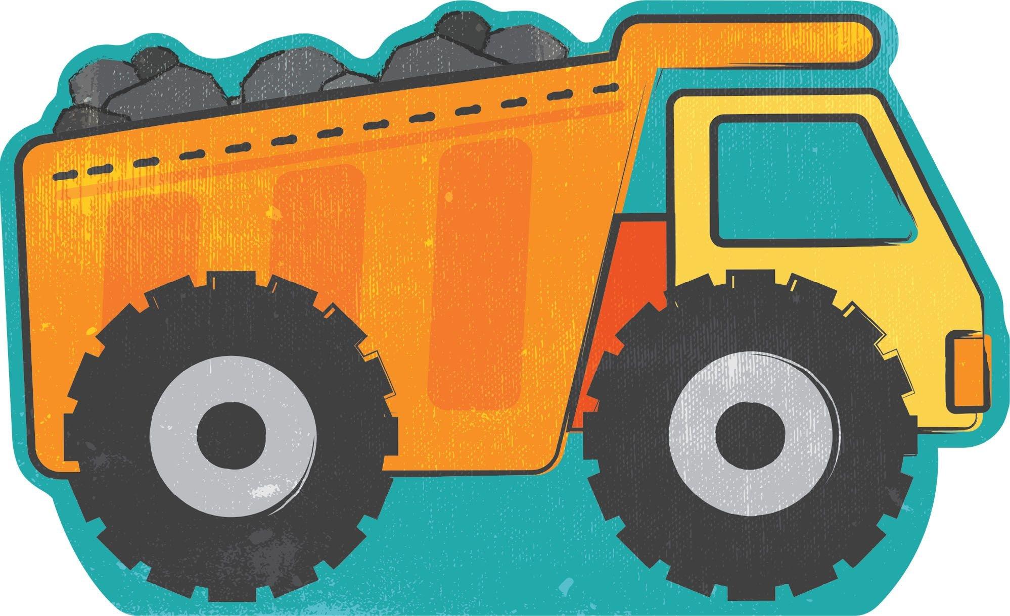 Dump Truck Cardboard Cutout, 48in x 30in - Construction | Party City