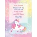 Custom Enchanted Unicorn Cardstock Invitations