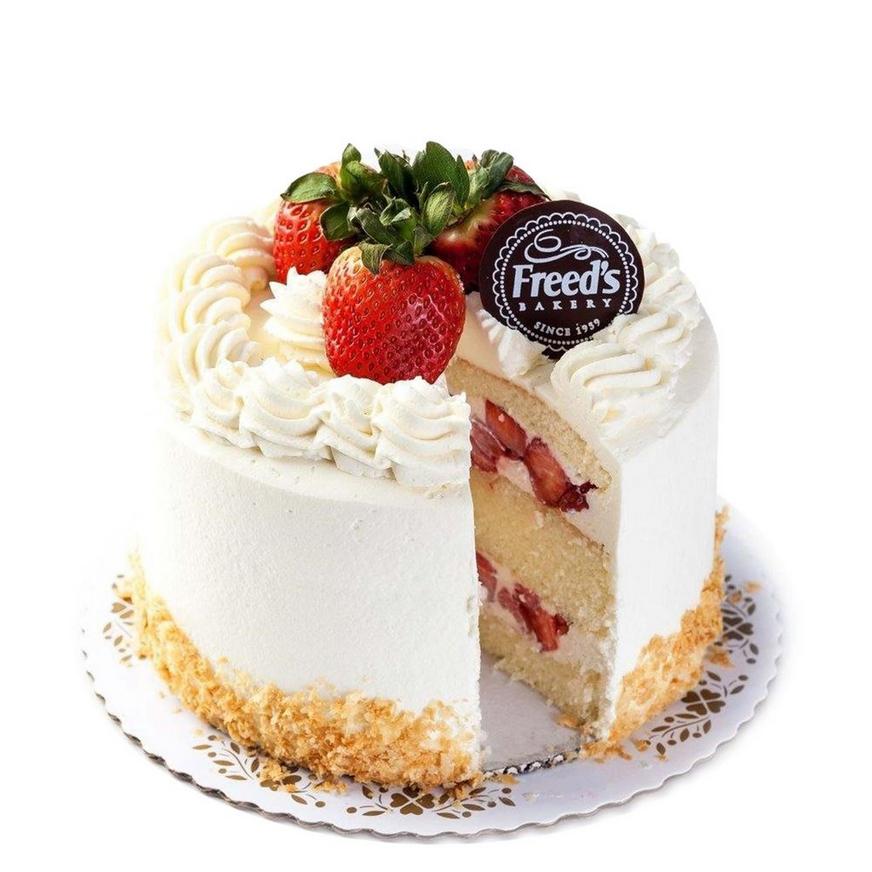 World Famous Strawberry Shortcake, 7in Round - Freed's Bakery