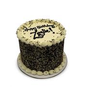 Gold and Black Sprinkles Birthday Cake - Freed's Bakery