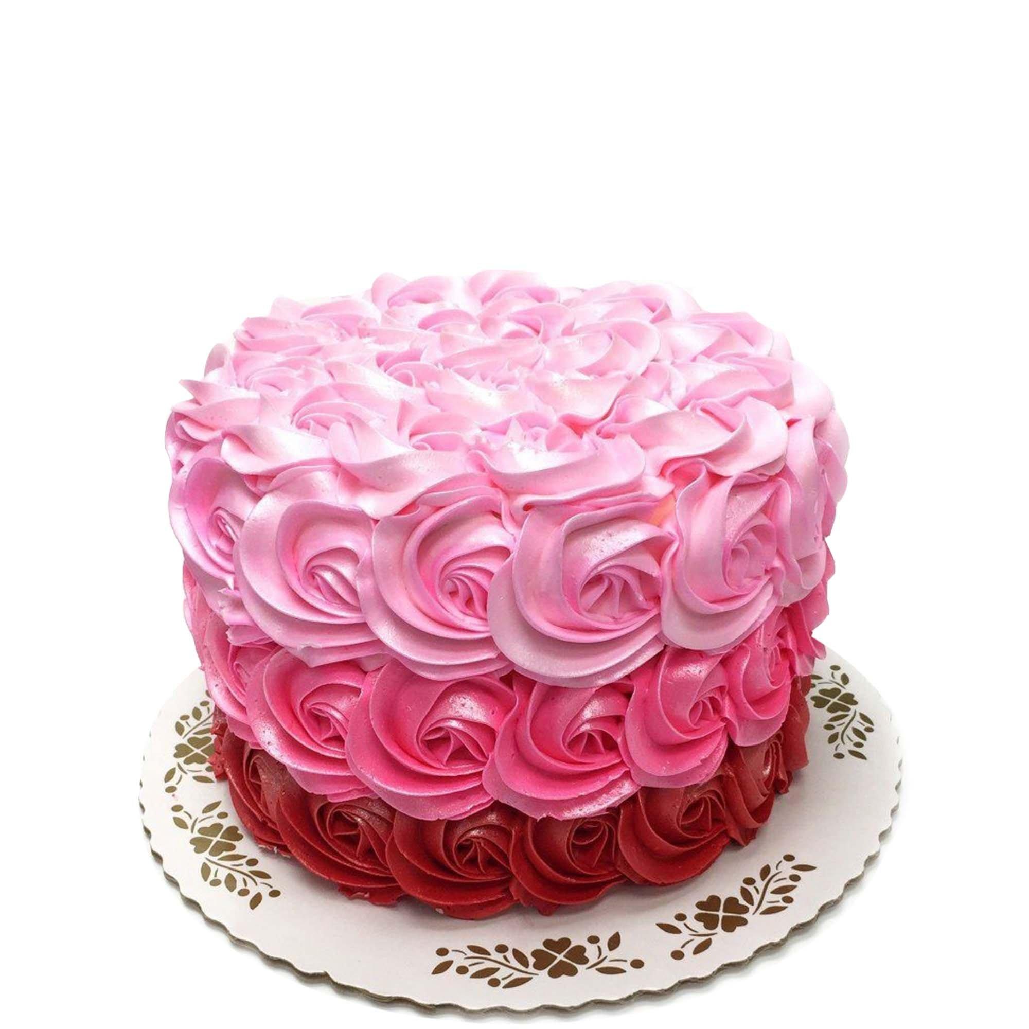 Pink Swirls Cake, 7in Round (Serves 810) Freed's Bakery Party City