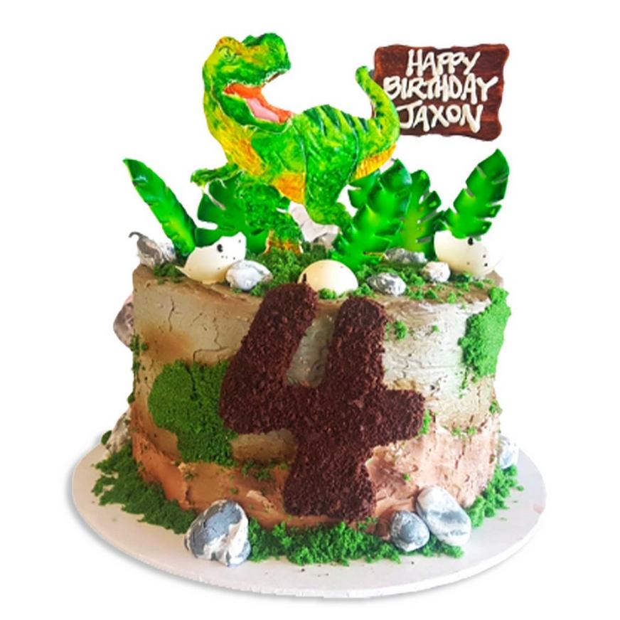 Dinosaur Birthday Cake, 6in Round - Rolling in Dough Bakery
