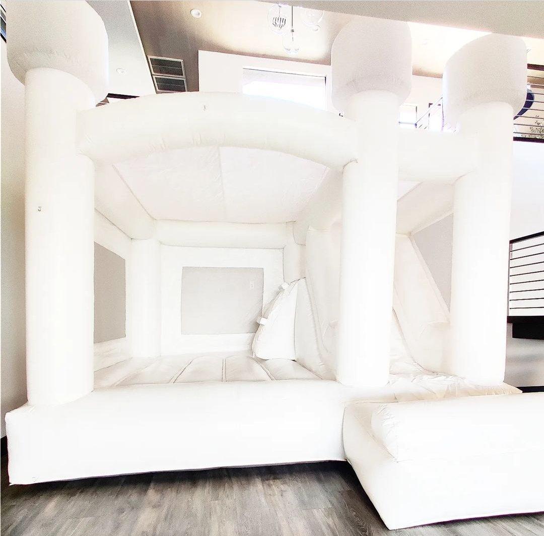 Boss Babe Bouncers - White Bounce House with Slide