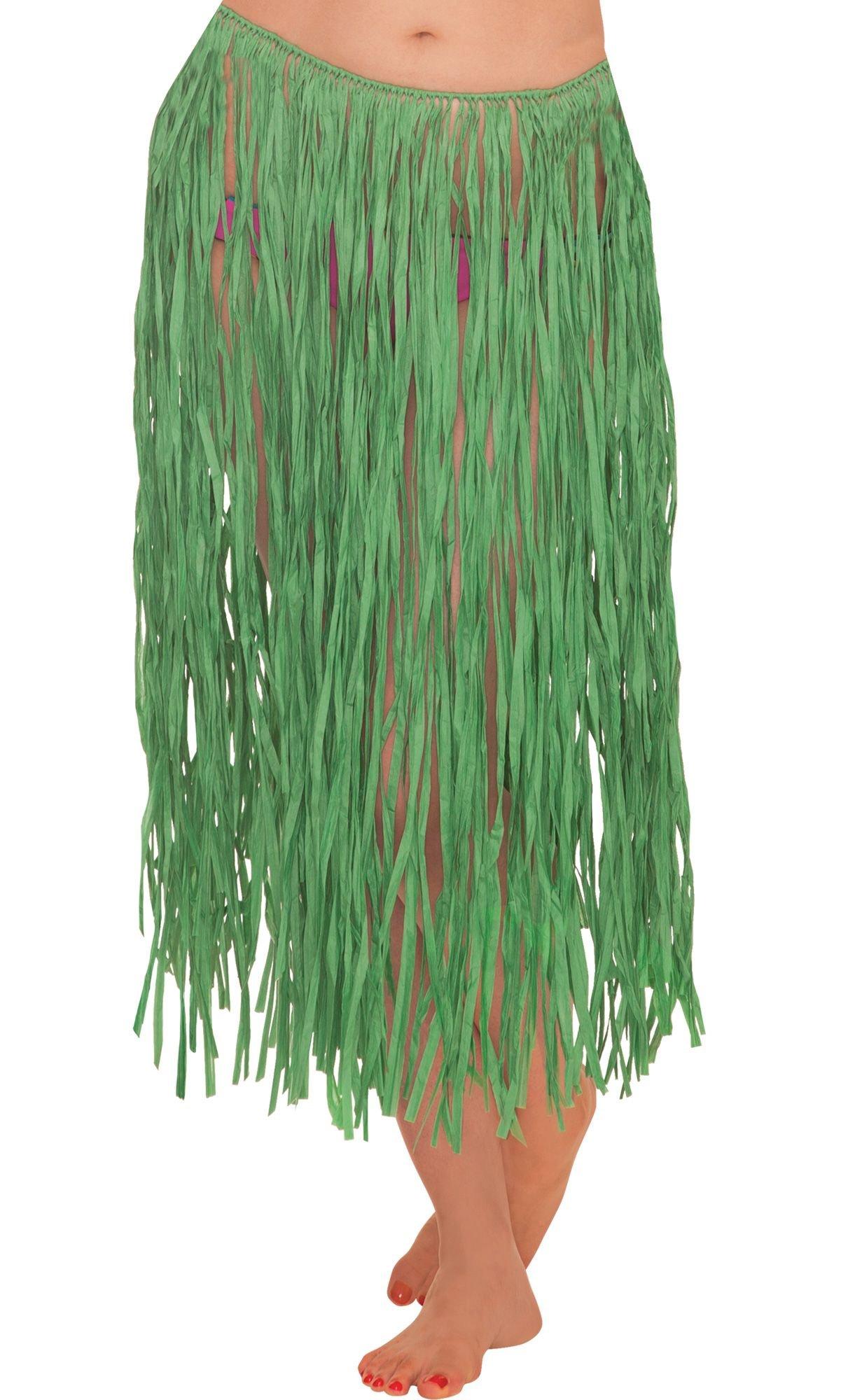 Adult Large Faux Grass Skirt Kit, 5pc