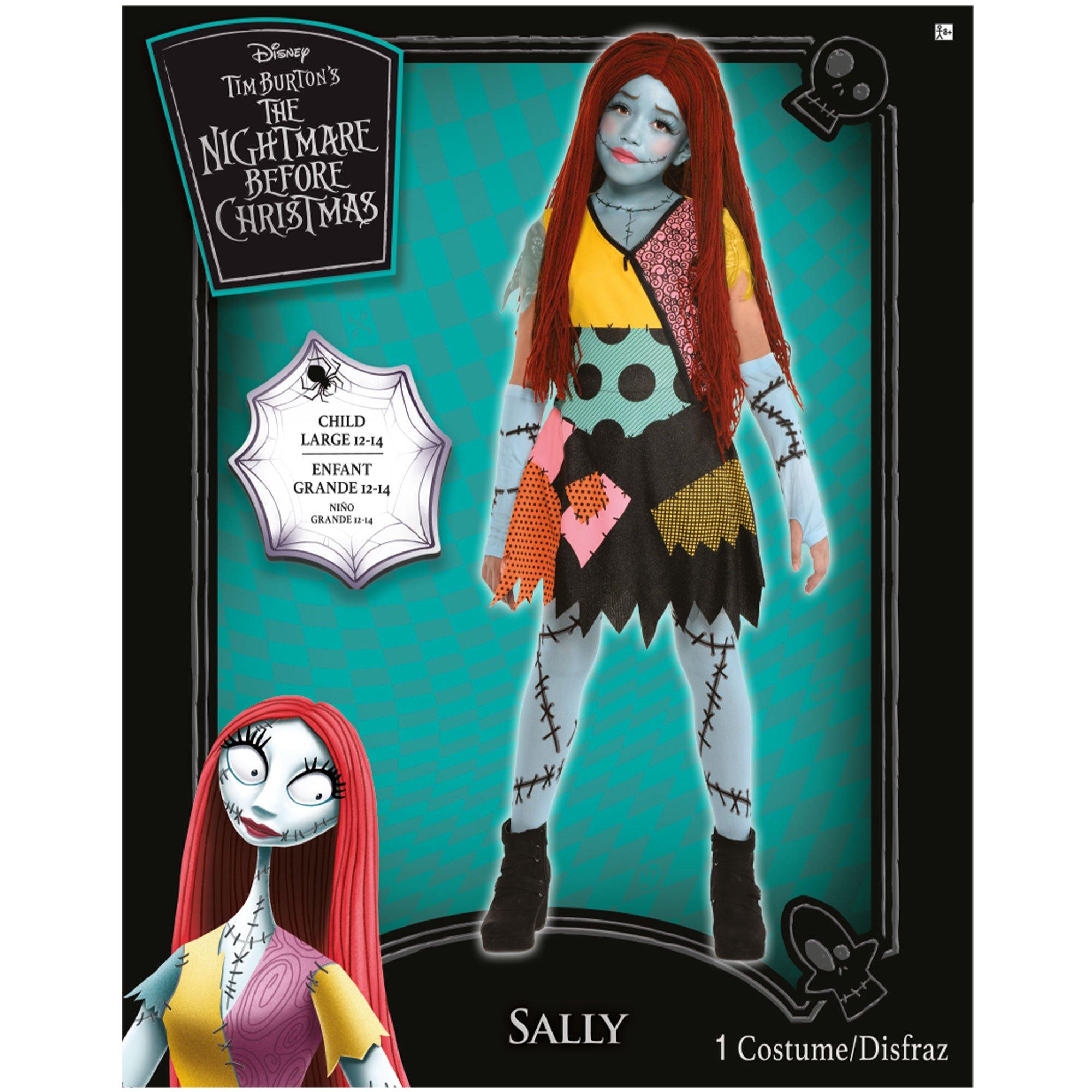 Ibtom Castle Sally Costume For Girls Kids Nightmare Before Christmas Fancy  Dress Up Outfit Ruffle Sleeve Sally Dress For Role Play Christmas Carnival