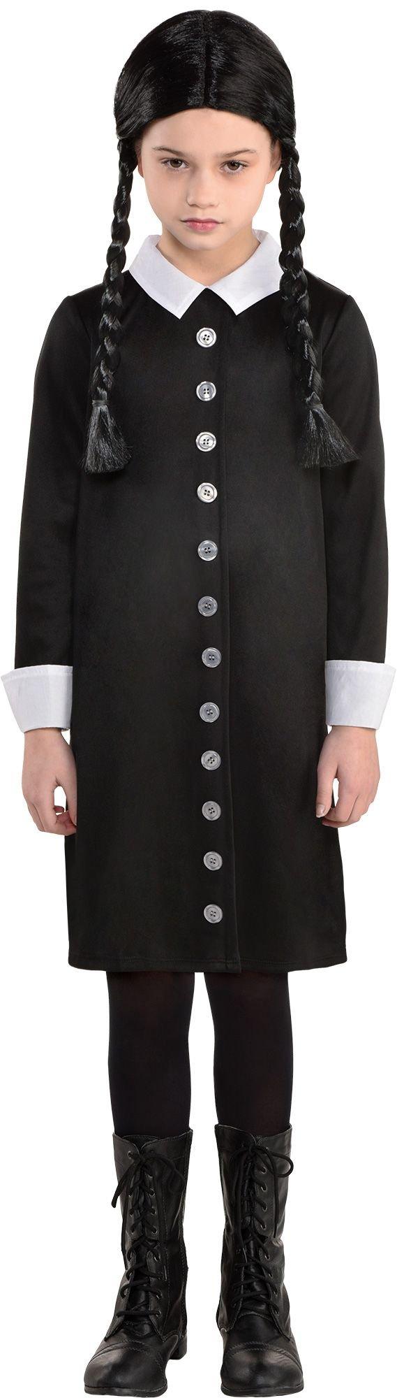  Spirit Halloween The Addams Family Kids Wednesday Addams |  Officially Licensed | Group Costume | Wednesday Cosplay : Clothing, Shoes 