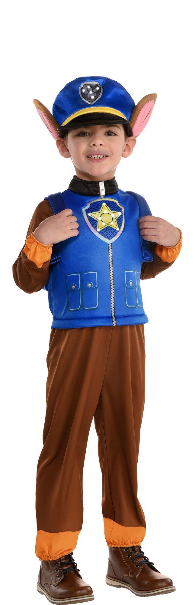 Kids' Paw Patrol Chase Light-Up Costume 4-6 Small A215 | Party City