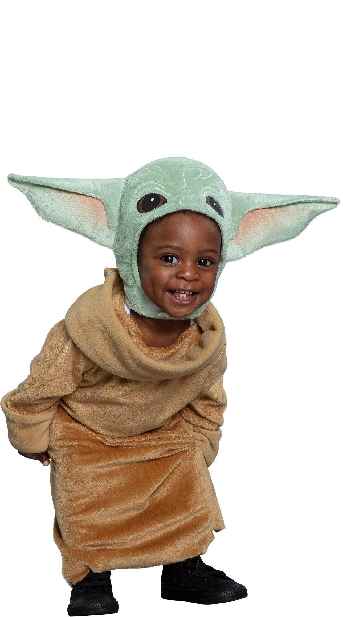Infant Disney Star Wars Mandalorian Baby Yoda Tan Outfit with Robe & Hat  Halloween Costume, Assorted Sizes