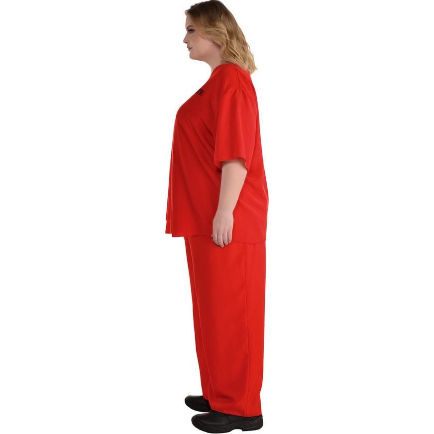 Adult Orange Prisoner Plus Size Costume