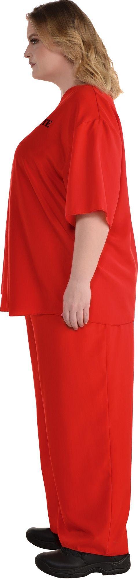 Adult Orange Prisoner Plus Size Costume