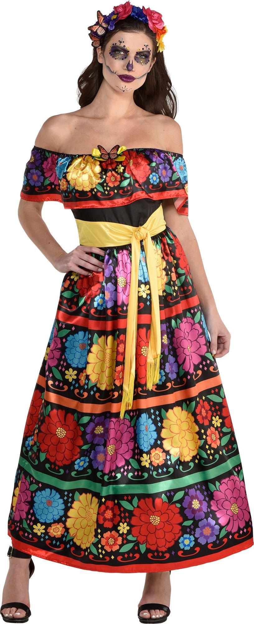 Sugar Skull Beauty Costume for Adults - Day of the Dead | Party City