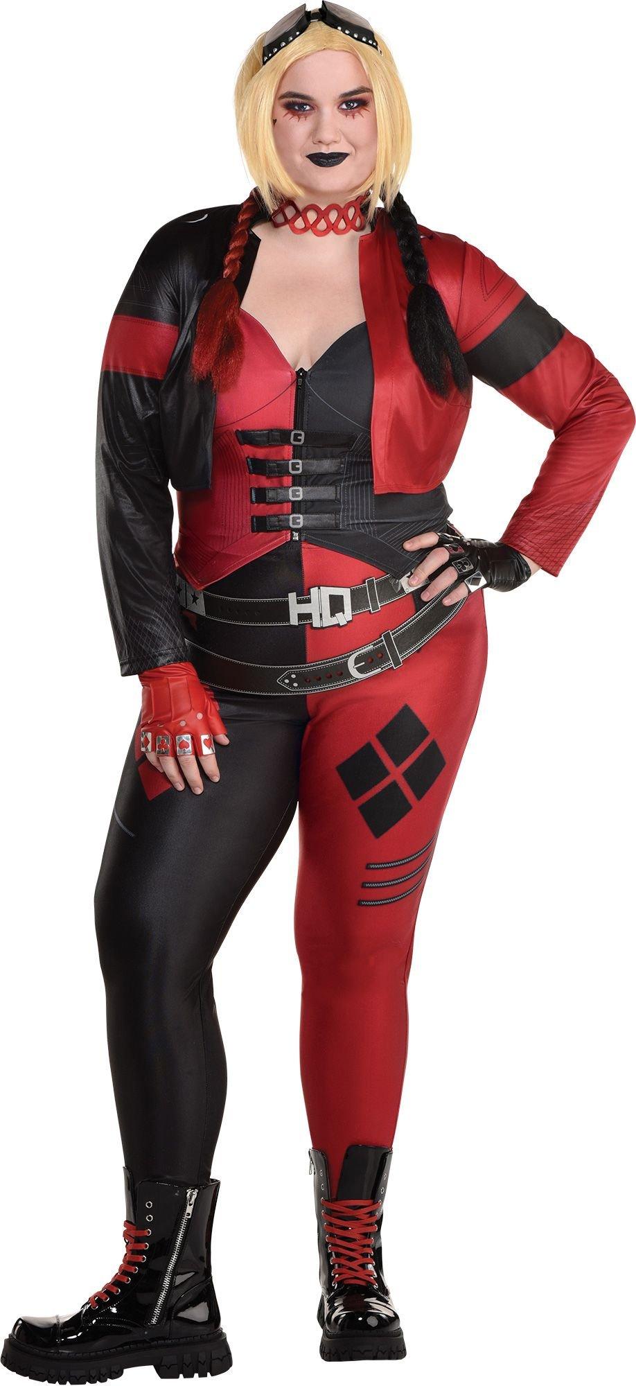 diy harley quinn costume red and black