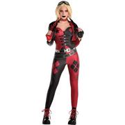 Party City Harley Quinn Halloween Costume for Girls DC Comics Includes Romper Gloves and Leg Warmers Choker 