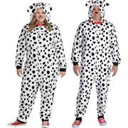 Adult Dalmatian Dog One Piece Zipster Costume - Plus Size