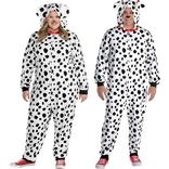 Adult Dalmatian Dog One Piece Zipster Costume - Plus Size