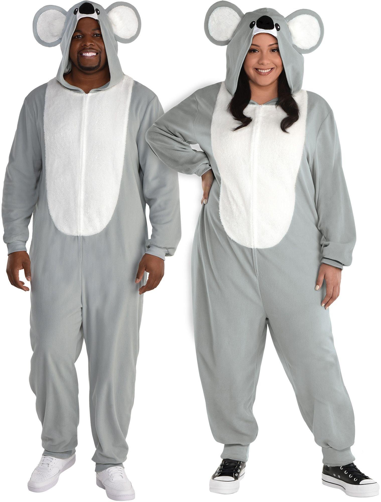 Adult Koala One Piece Zipster Costume Plus Size